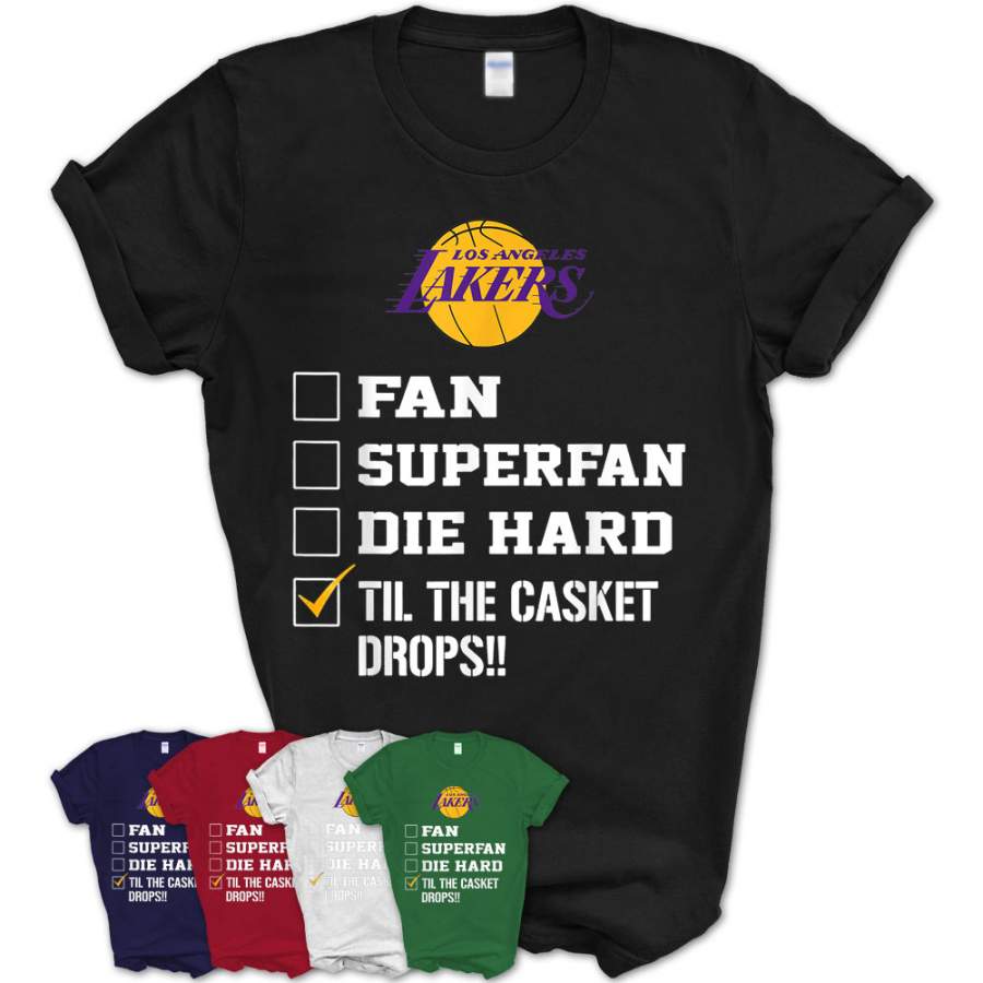 Christmas Basketball Santa Fan Los Angeles-Laker T-Shirt