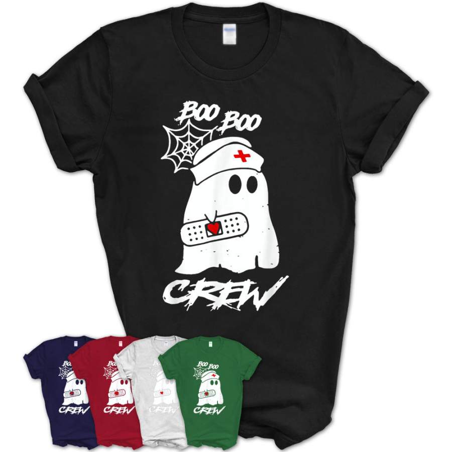 Boo Boo Crew Nurse Ghost Funny Halloween Costume Gift T-Shirt