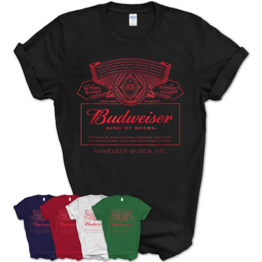 Budweiser Can Label T-Shirt – Teezou Store