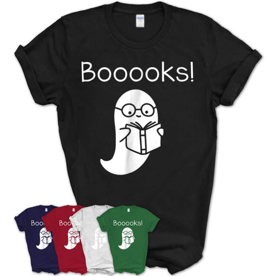 Booooks! Cute Ghost Reading Books Halloween T-Shirt – Teezou Store