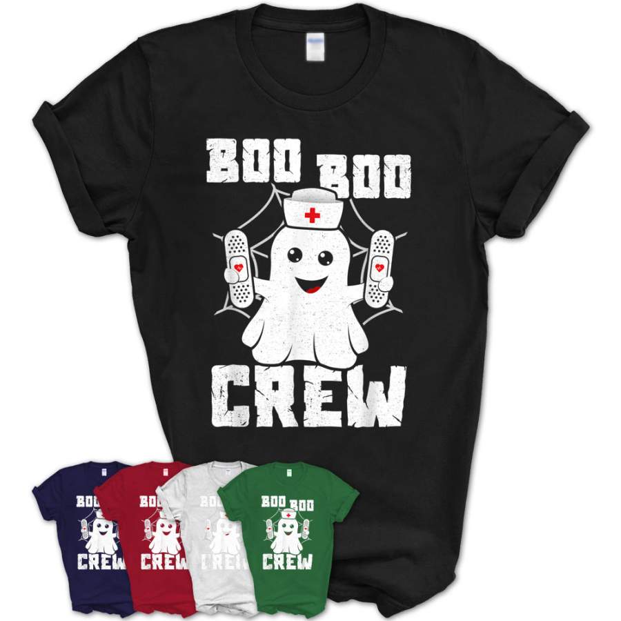 Boo Boo Crew Shirt Ghost Nurse Costume Girls Funny Halloween T-Shirt – Teezou Store