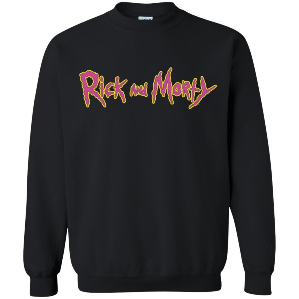 Rick And Morty Title Typography Shirt Unisex Crewneck Pullover Sweatshirt