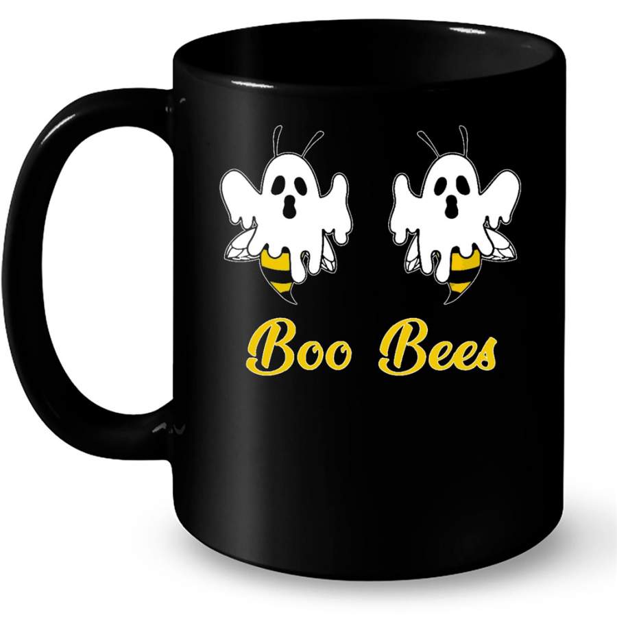 Boo Bees Halloween Funny Ghost B – Full-Wrap Coffee Black Mug