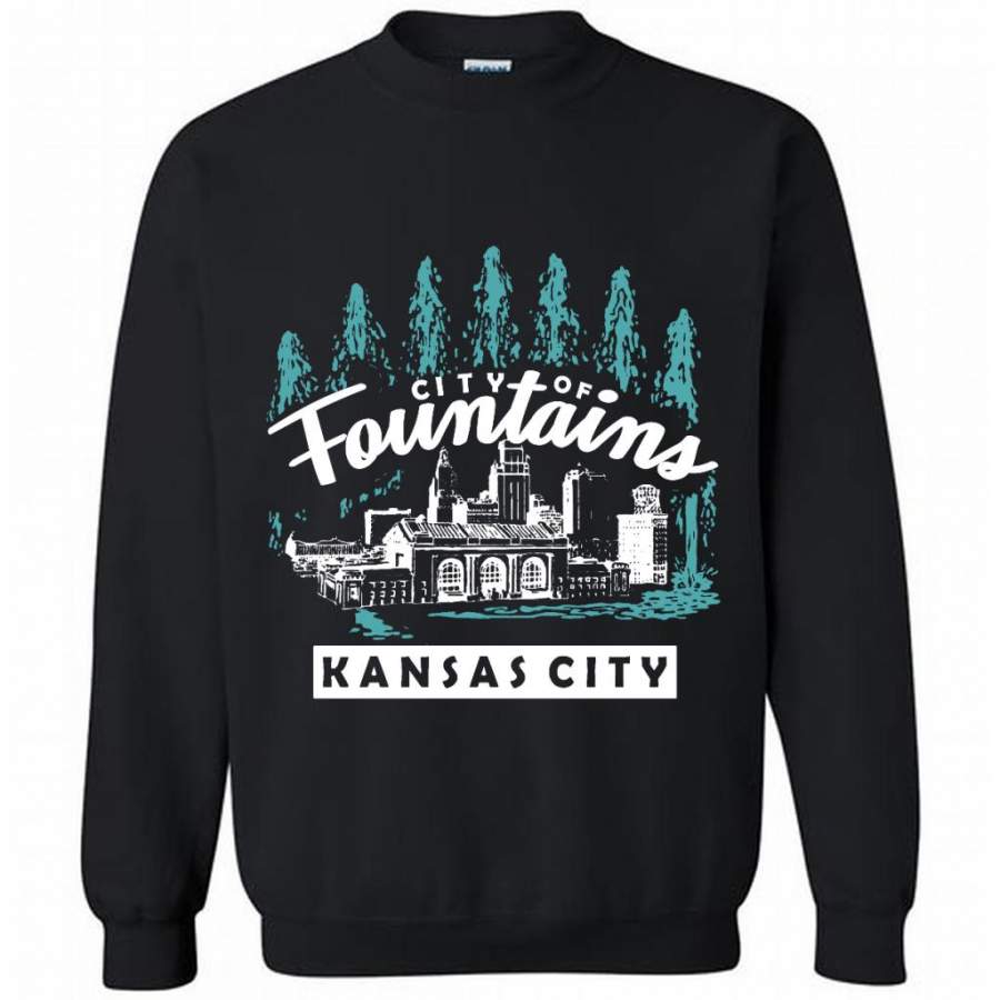 City Of Fountais Kansas City – Gildan Crewneck Sweatshirt