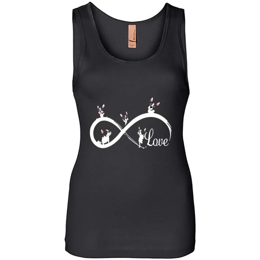 Boston Terrier Love, Dog Lover – Womens Jersey Tank