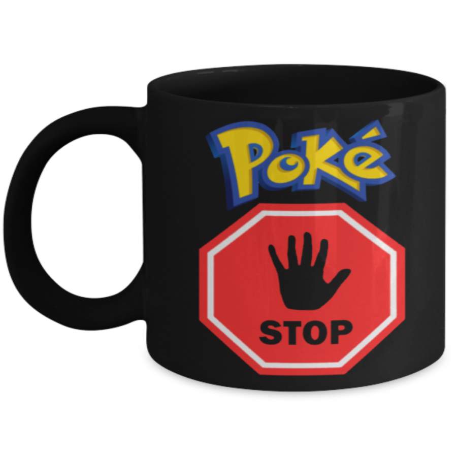 Pokemon Gifts -Pokemon Mug- Poke Stop Black Mug