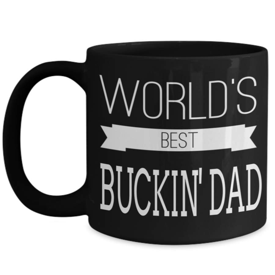 Hunter Mug – Hunting Dad Gifts – 15oz Hunter Coffee Mug – Worlds Best Buckin Dad