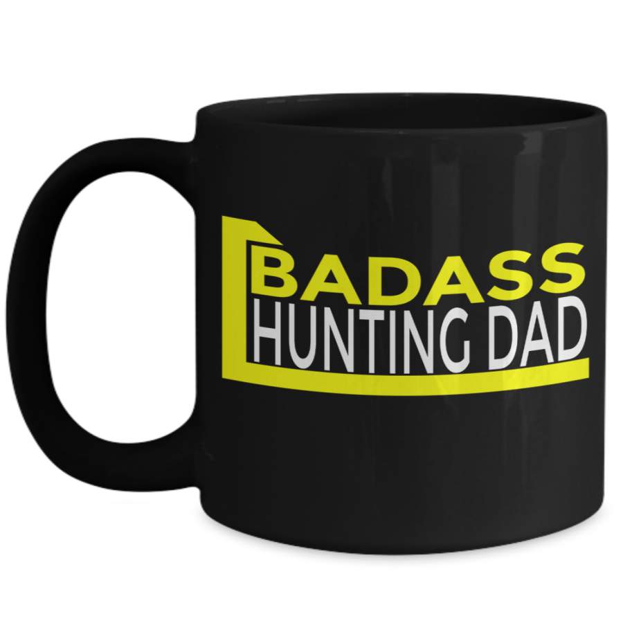 Hunter Mug – Hunting Dad Gifts – 15oz Hunter Coffee Mug – Badass Hunting Dad