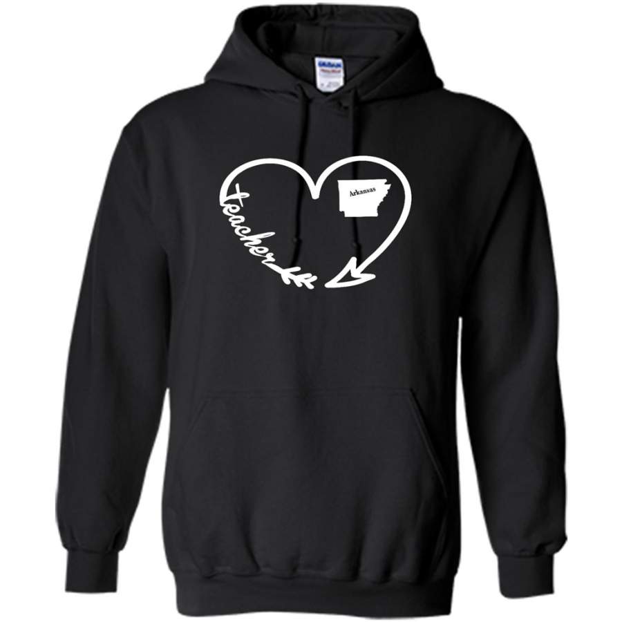 Arkansas State, Teacher Arrow Heart Home – Gildan Heavy Blend Hoodie