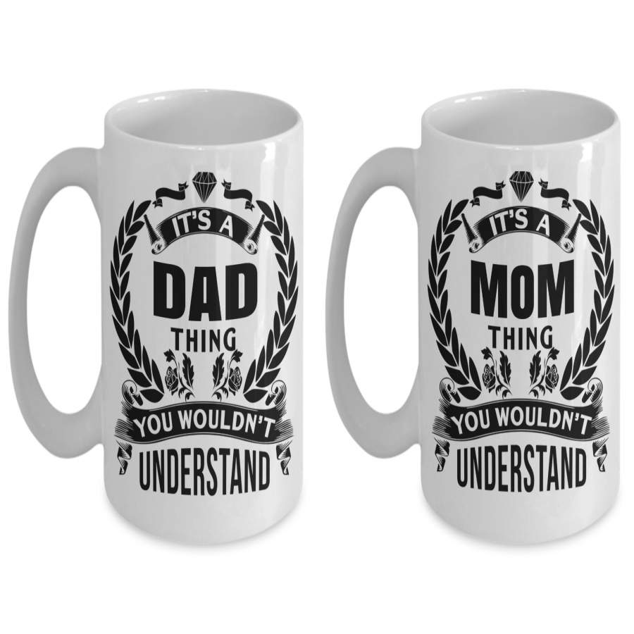 Grateful Dead Dad Mug – Gifts Ideas For Dad – Birthday Gifts For Mom Mug – Mothers Day Gifts For Mom – 11 Oz Unicorn Dad Mug – Mom Est 2017 Mug