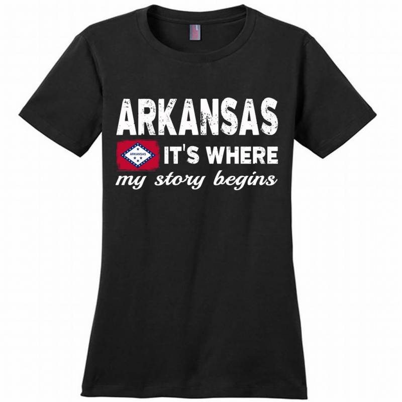 Arkansas States – It’s Where My Love Story Begins – District Made Woman Shirt