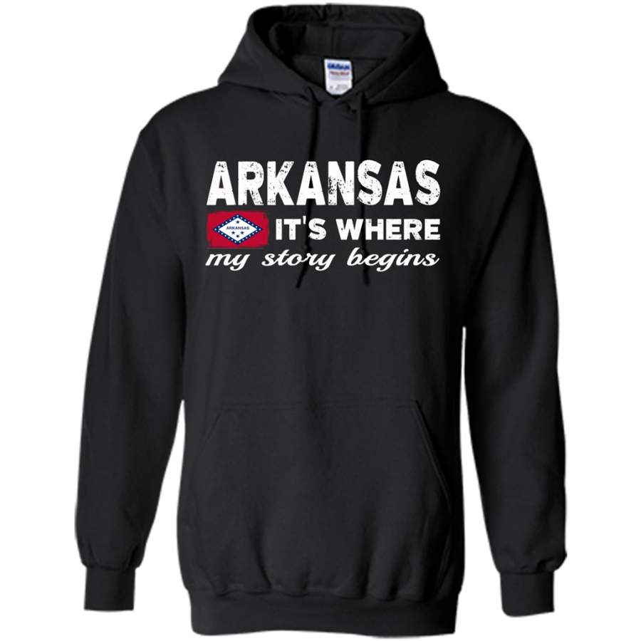 Arkansas States – It’s Where My Love Story Begins – Gildan Heavy Blend Hoodie