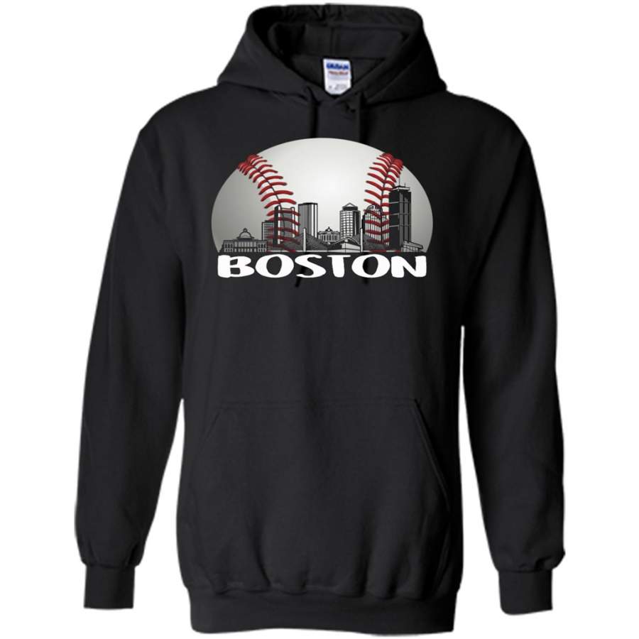 Boston Baseball Downtown Skyline Bay Area Fan – Gildan Heavy Blend Hoodie