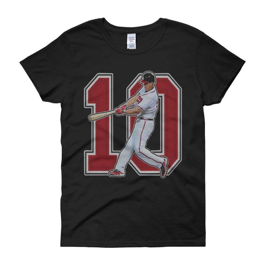 Chipper Jones Atlanta Braves Logo Women’S T Shirt