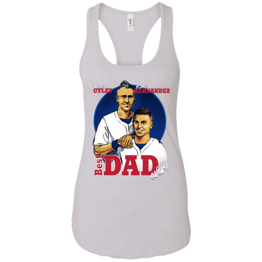 Chase Utley Kike Hernandez Best Dad Ever Father-Son Los Angeles Baseball Ladies Racerback Tank