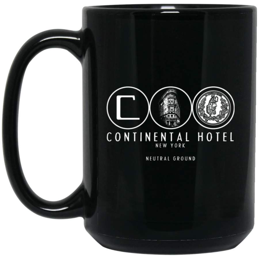 Continental hotel new york newtral ground John wick Black Big Mug