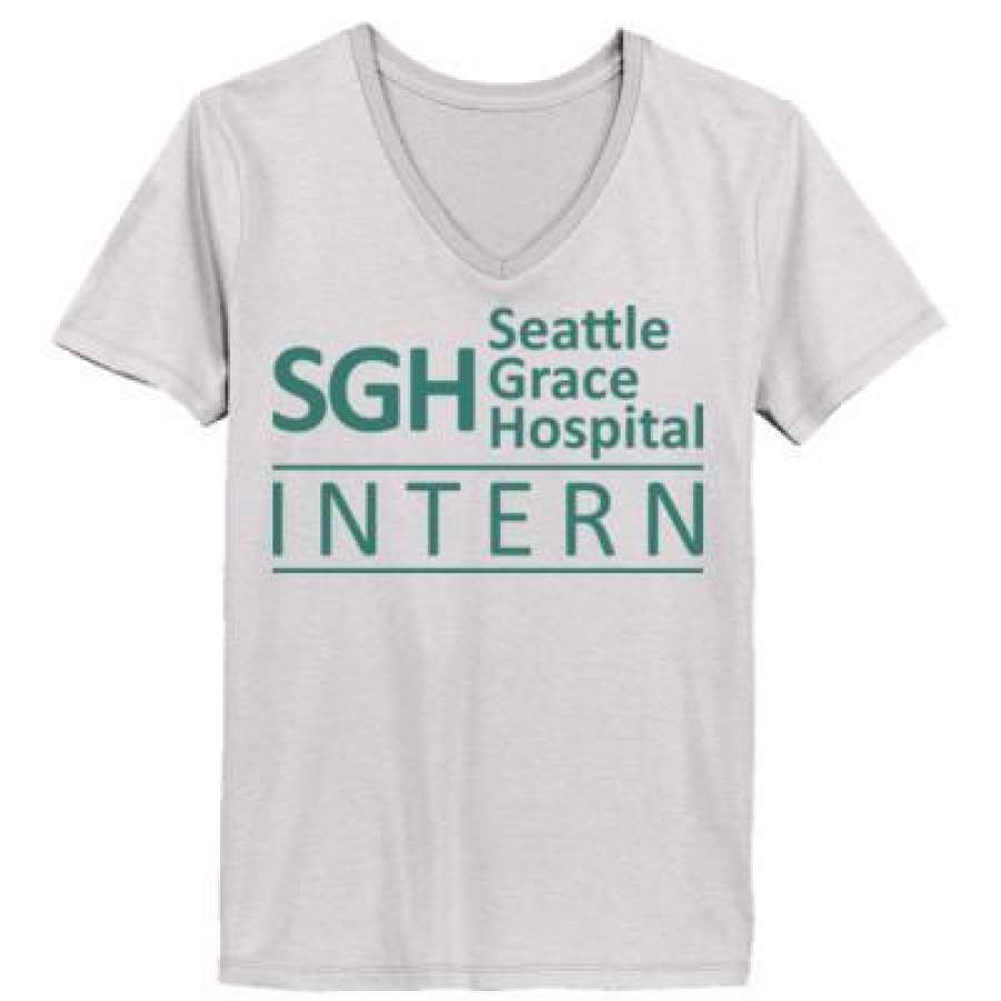 AGR Grey’s Anatomy SGH Seattle Grace Hospital Intern – Ladies’ V-Neck T-Shirt