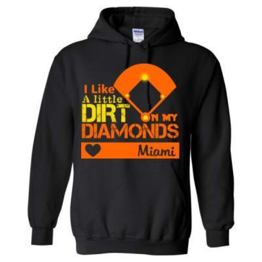 AGR Miami Marlins I Like A Little Dirt On My Diamonds – Heavy Blend? Hooded Sweatshirt