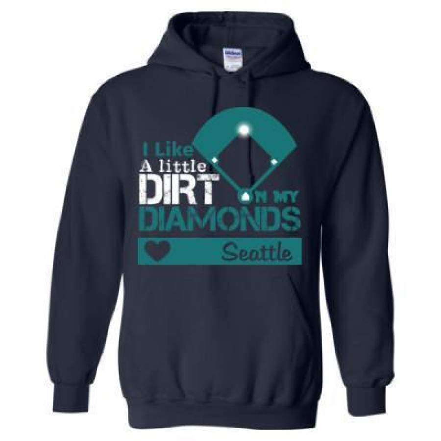 AGR Seattle Mariners I Like A Little Dirt On My Diamonds – Heavy Blend? Hooded Sweatshirt