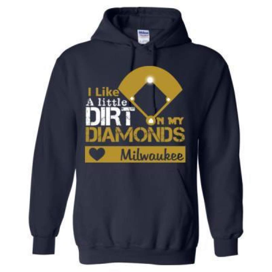 AGR Milwaukee Brewers I Like A Little Dirt On My Diamonds – Heavy Blend? Hooded Sweatshirt