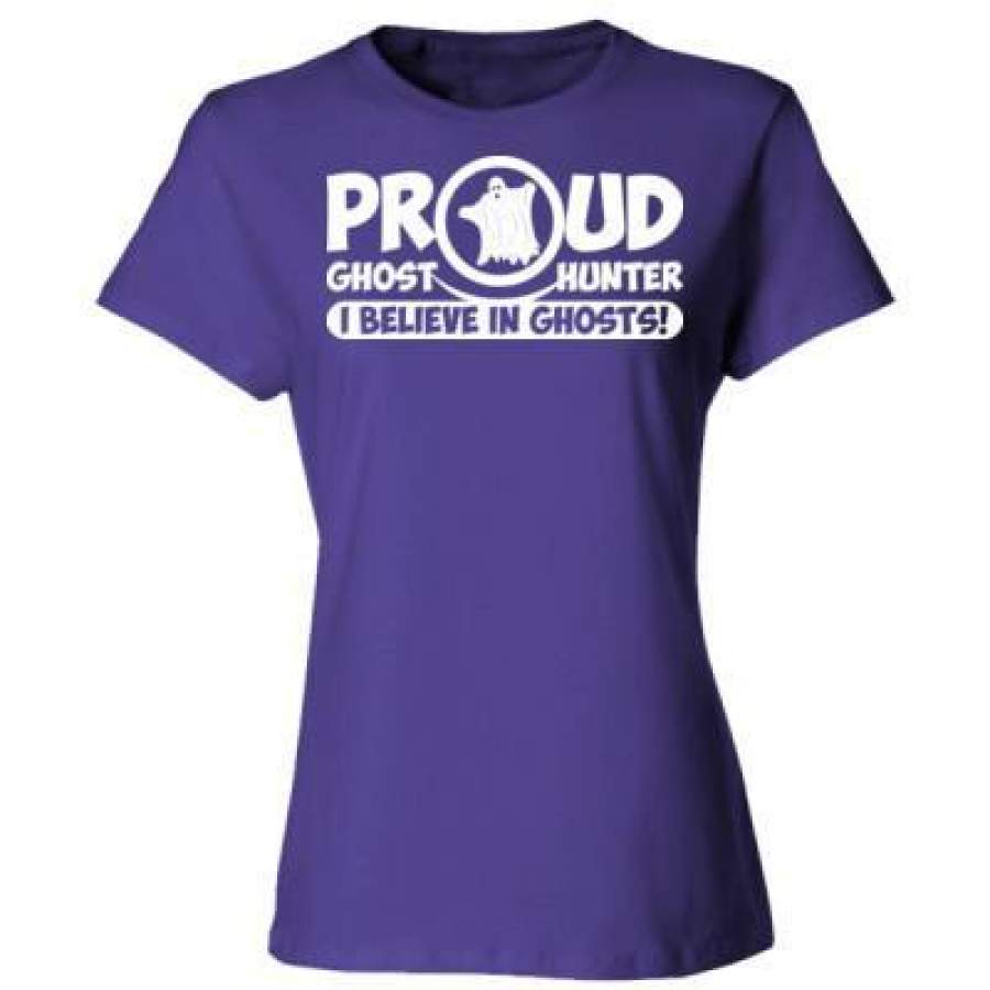 AGR Proud Ghost Hunter I Believe In Ghosts – Ladies’ Cotton T-Shirt