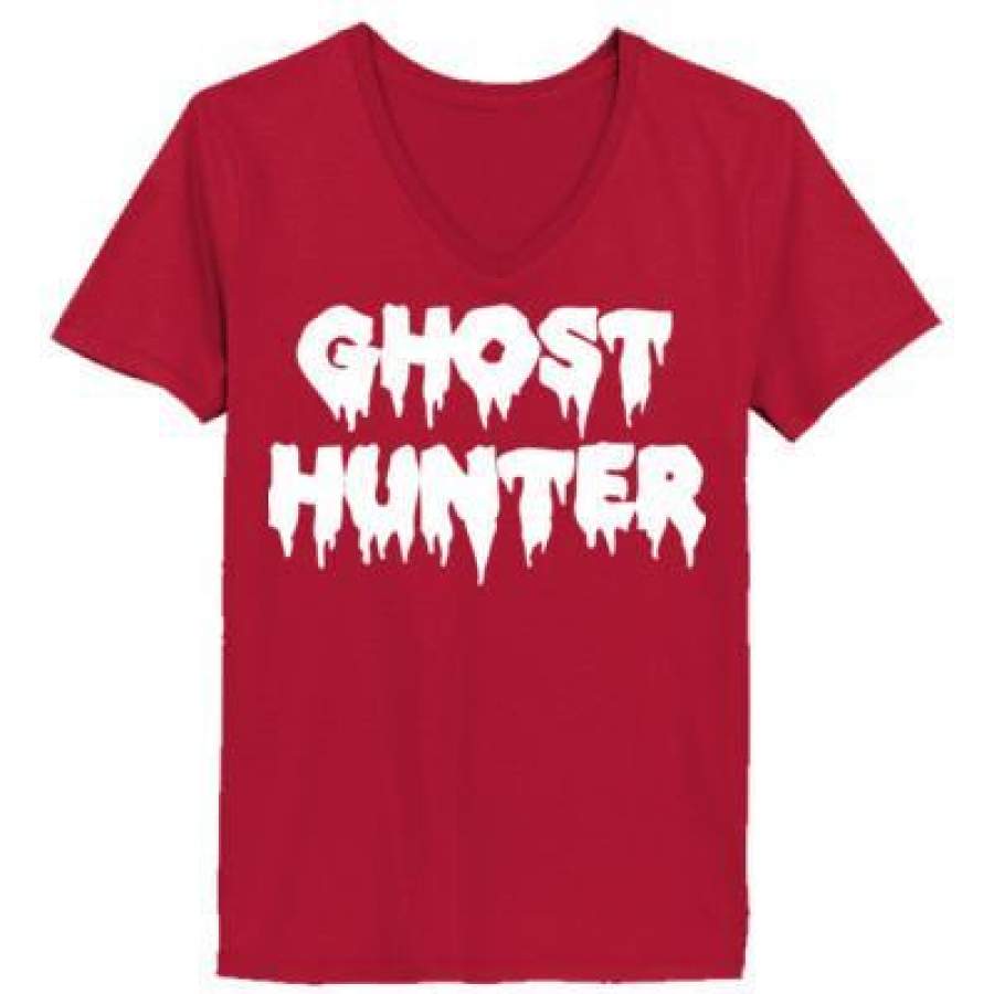 AGR Ghost Hunter Halloween – Ladies’ V-Neck T-Shirt