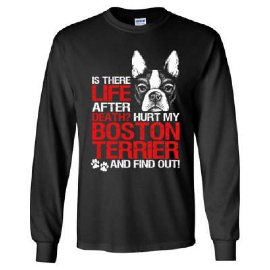 AGR Is There Life After Death Hurt My Boston Terrier Find Out – Long Sleeve T-Shirt