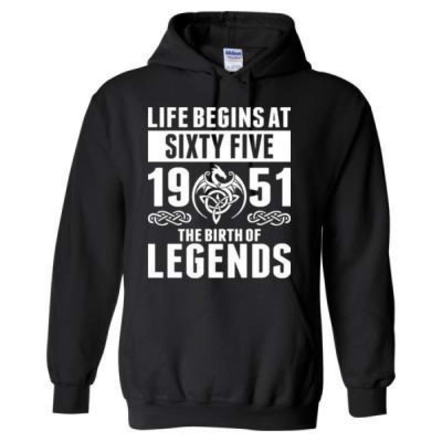 AGR Irish Celtic Legend Life Begins At Sixty Five 1951 The Birth Of Legends – Heavy Blend? Hooded Sweatshirt