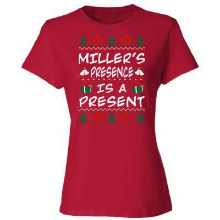 AGR Millers Presence Is A Present – Ladies’ Cotton T-Shirt