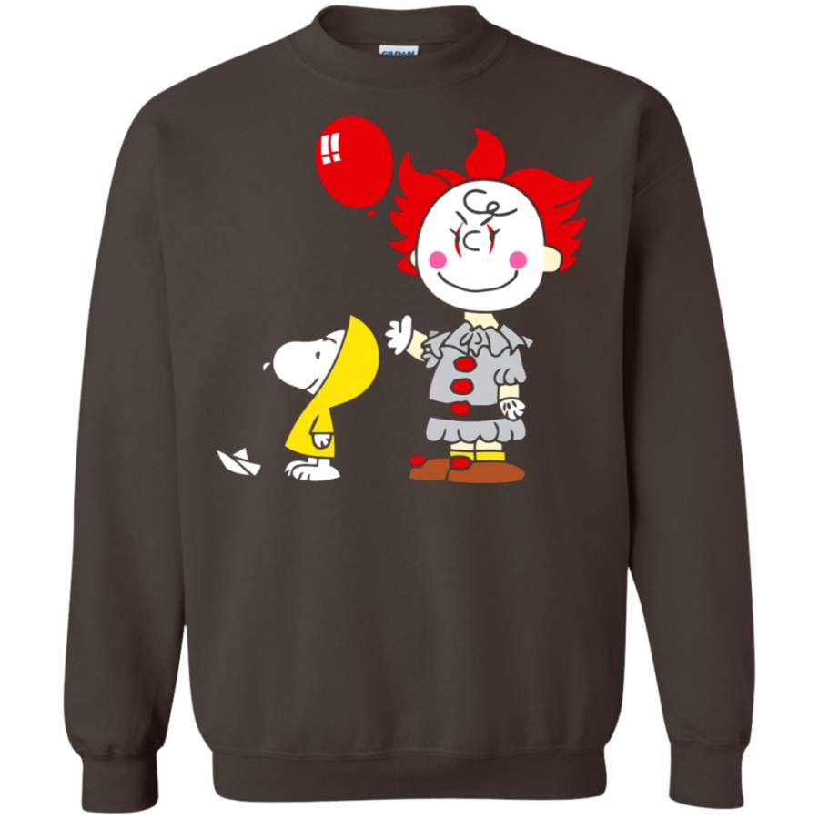 AGR IT Pennywise Charlie Brown And Georgie Snoopy Stephen King Sweatshirt