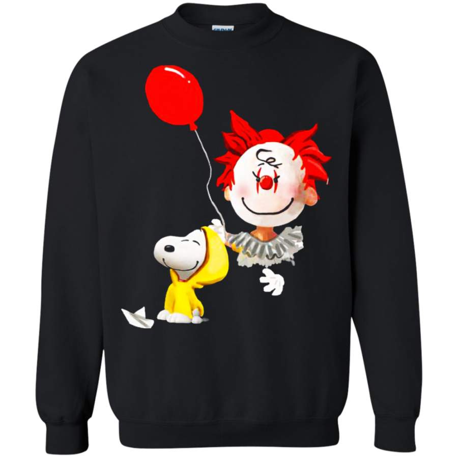 AGR IT Pennywise Snoopy Georgie And Charlie Brown Stephen King Sweatshirt