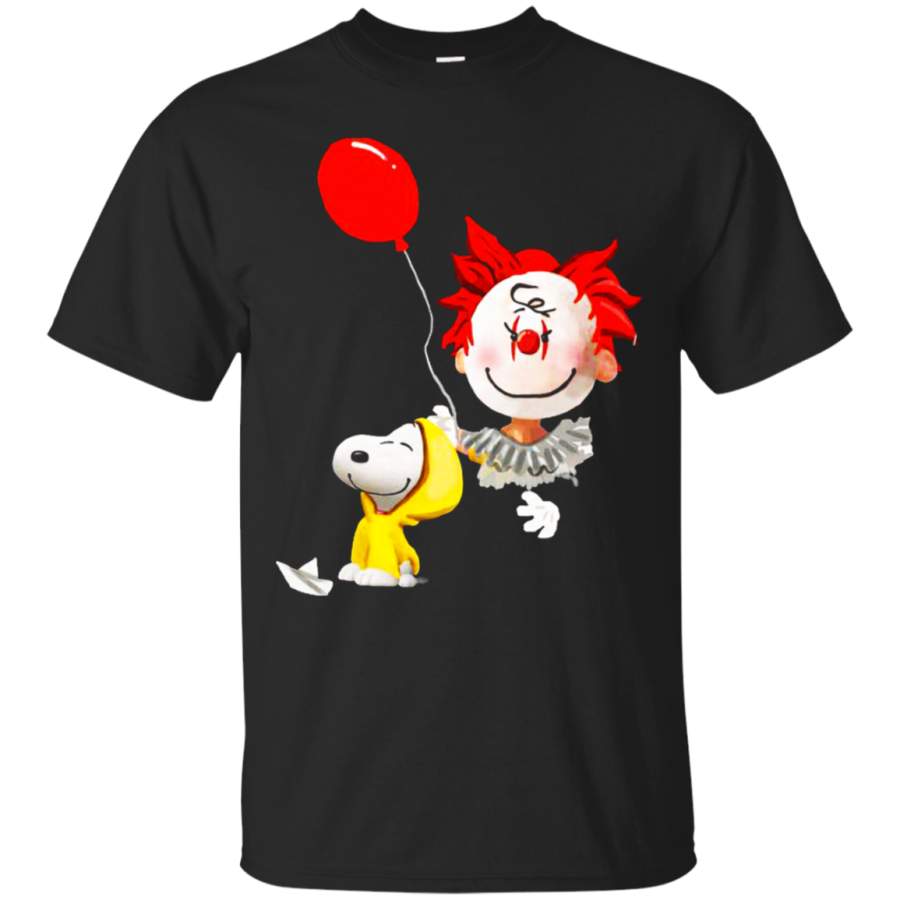 AGR IT Pennywise Snoopy Georgie And Charlie Brown Stephen King T-Shirt