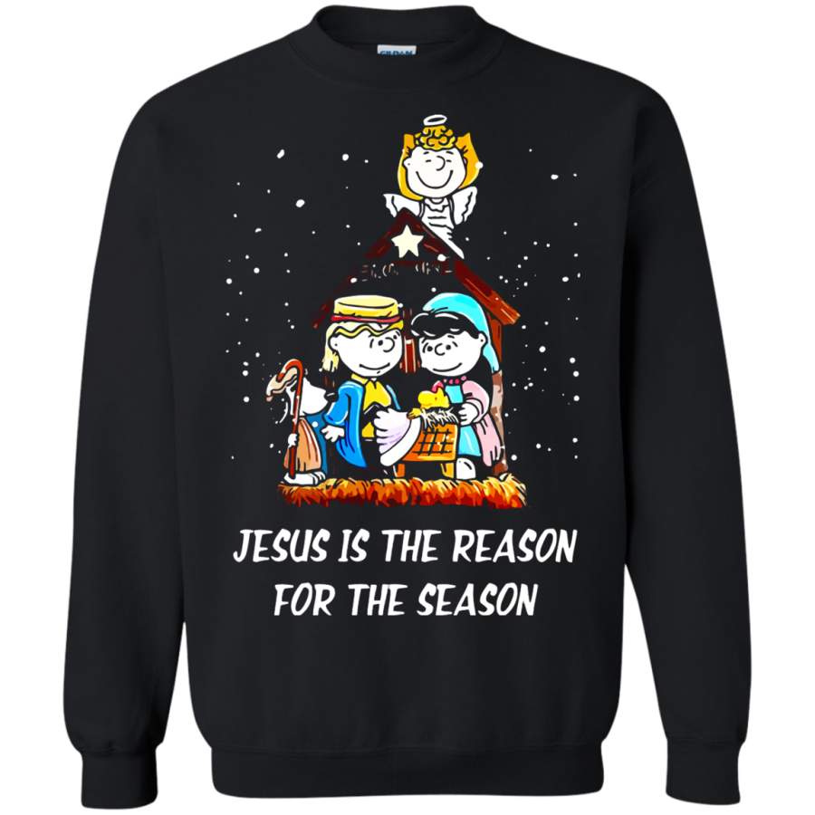 AGR Jesus Is The Reason For The Season Christmas Peanuts Snoopy Sweatshirt