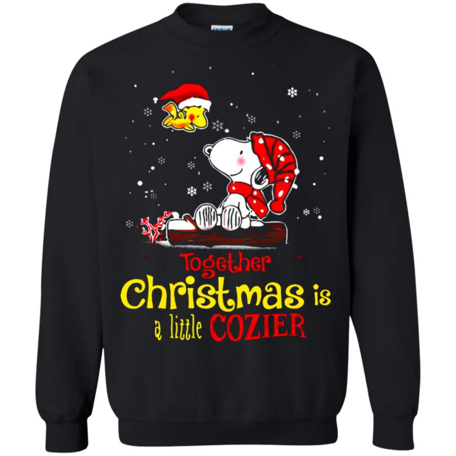 AGR Together Christmas Is A Little Cozier Woodstock And Snoopy Sweatshirt