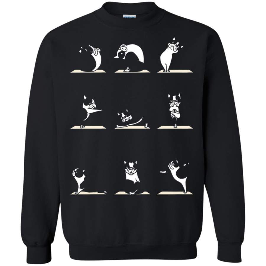 AGR Boston Terrier Practicing Yoga For Dog Lovers Sweatshirt