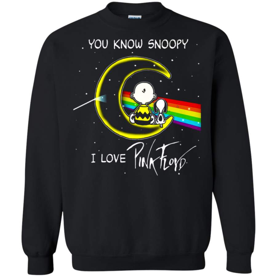 AGR You Know Snoopy I Love Pink Floyd Dark Side Of The Moon Sweatshirt