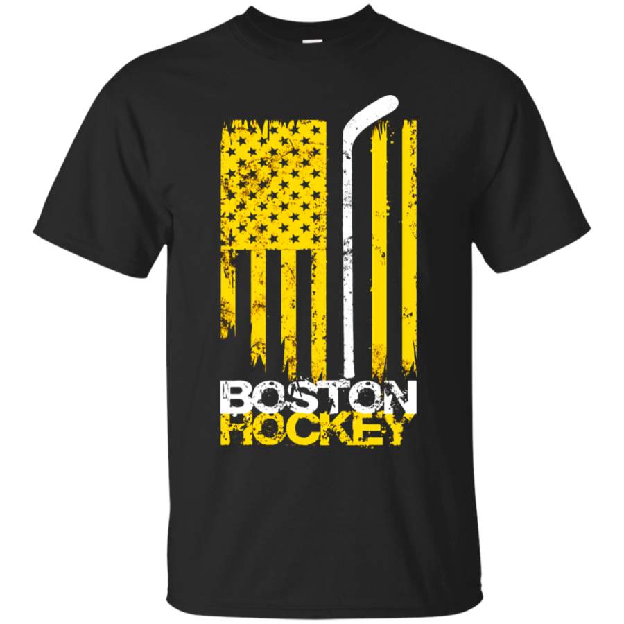 AGR States Of Boston Hockey American Flag T-Shirt