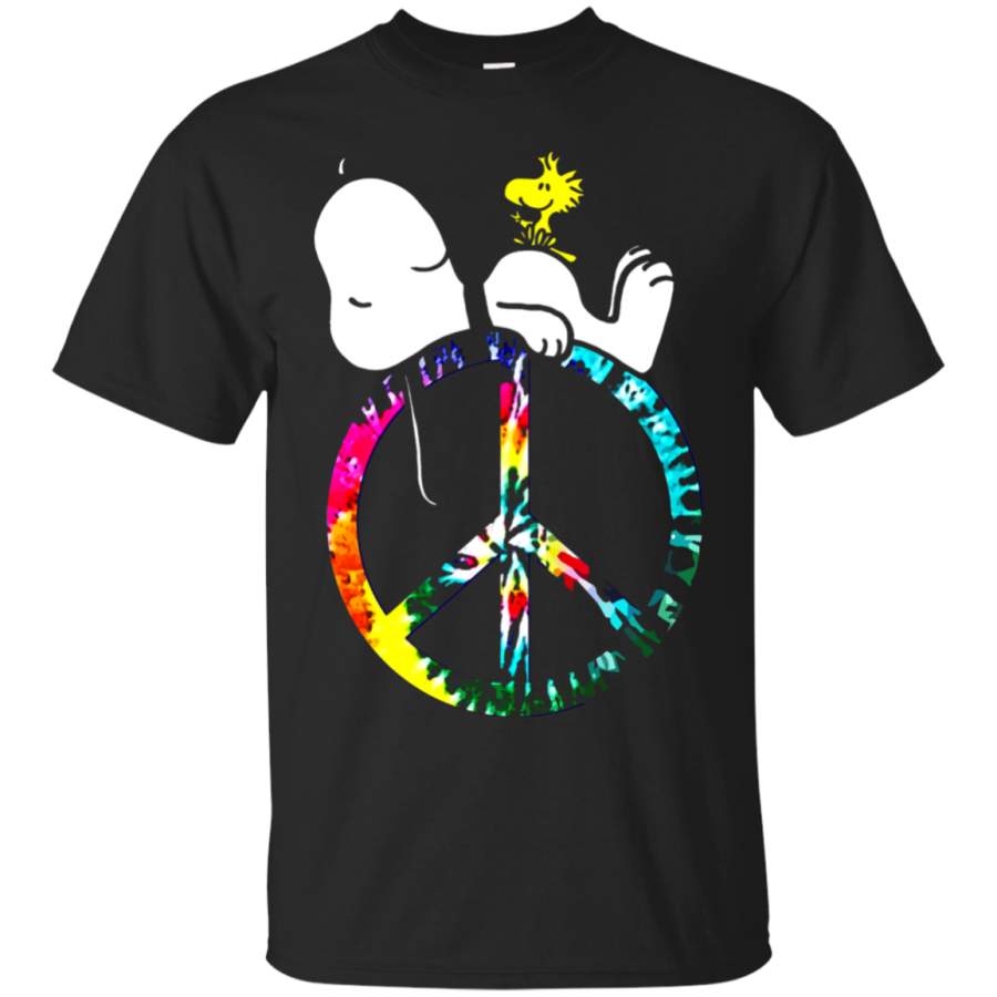 AGR Peace And Love Hippie Style Sleeping Snoopy T-Shirt