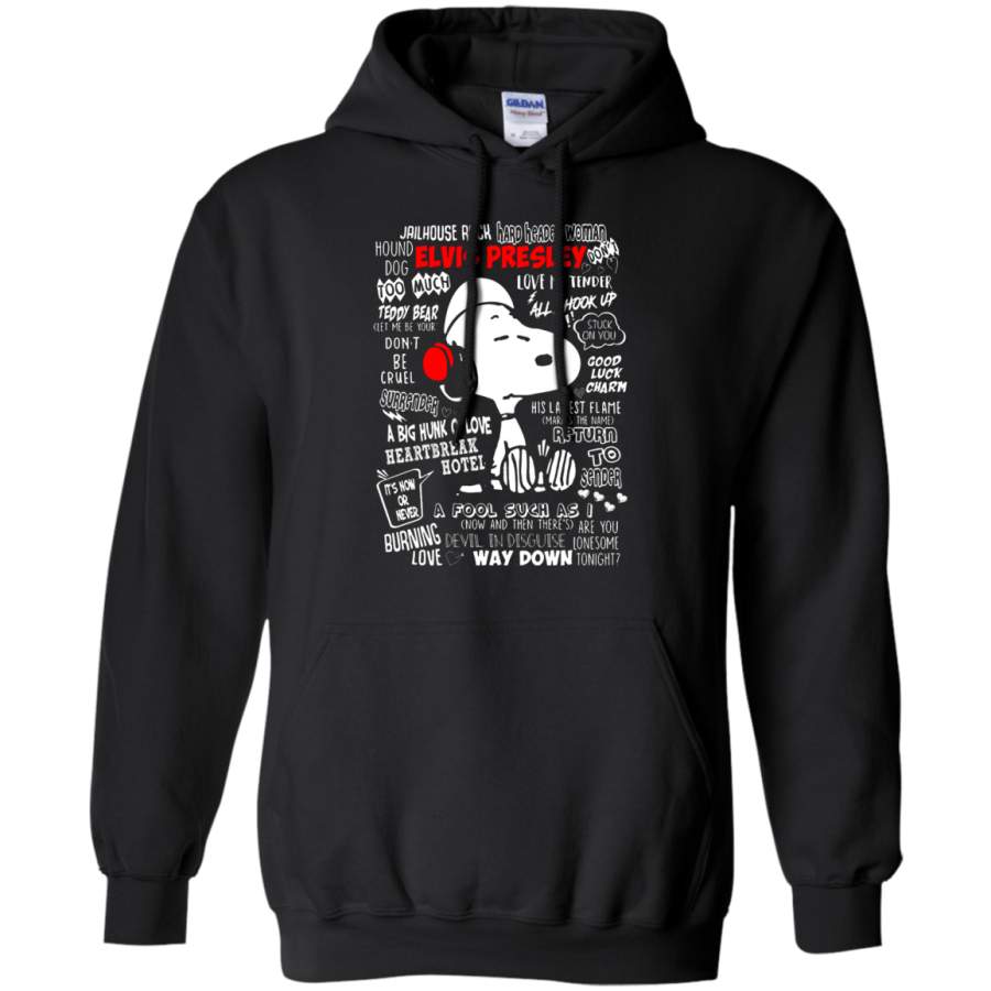 AGR Listen To Elvis Presley Songs Snoopy Hoodie