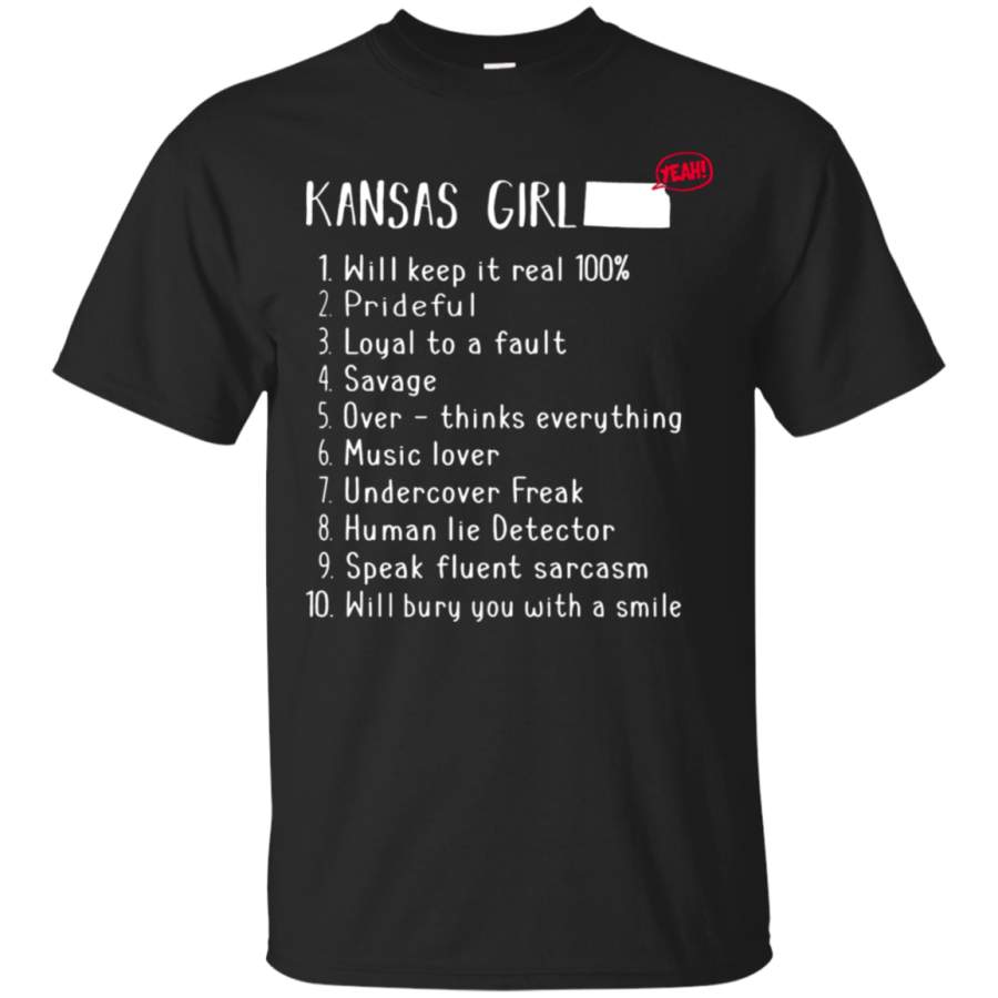 AGR Kansas Girl Will Keep It Real What She Can Do T-Shirt