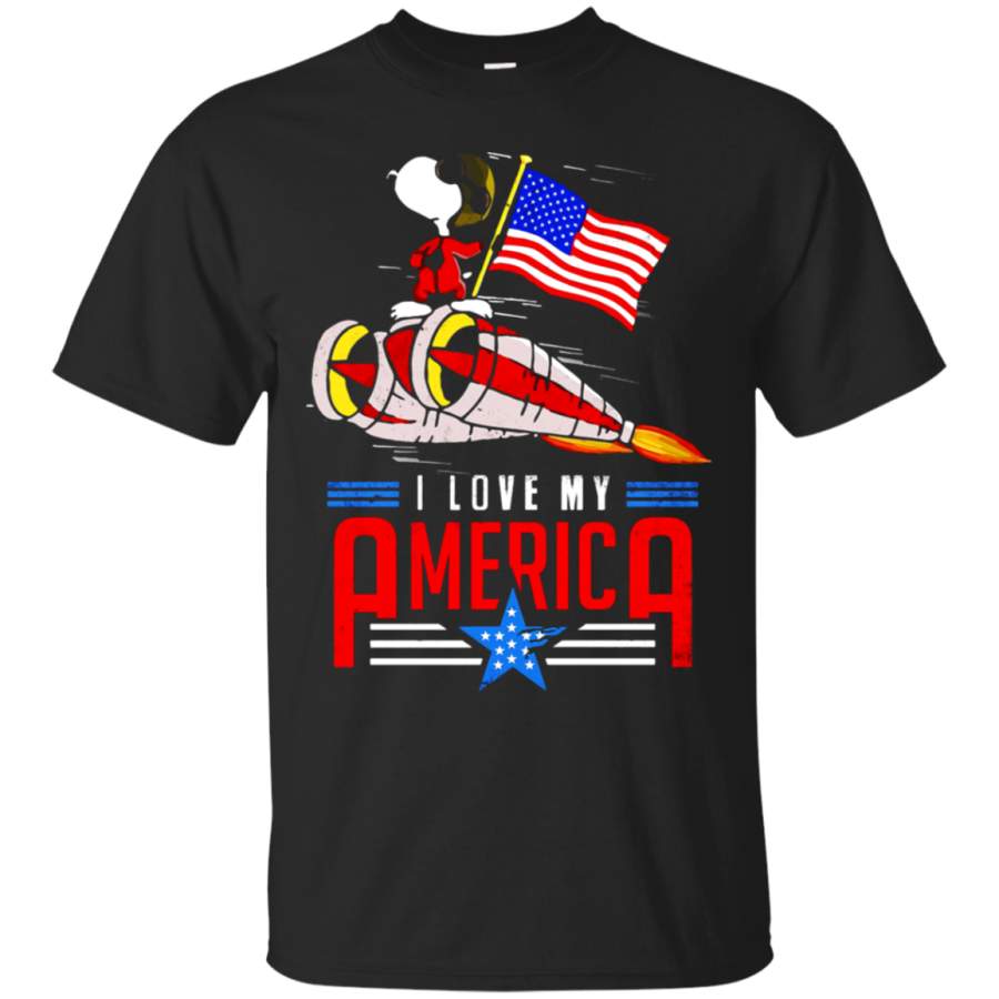 AGR I Love My America Snoopy Independence Day 4th Of July T-Shirt