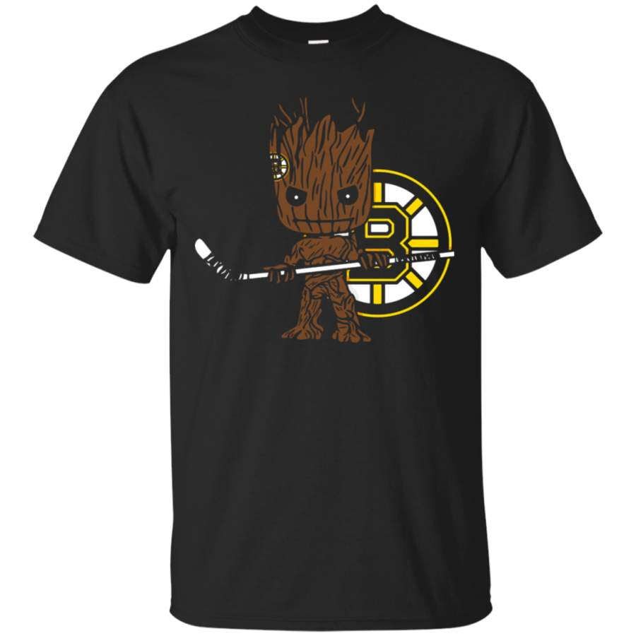 AGR Groot I Am Ice Hockey Player Team Boston Bruins T-Shirt