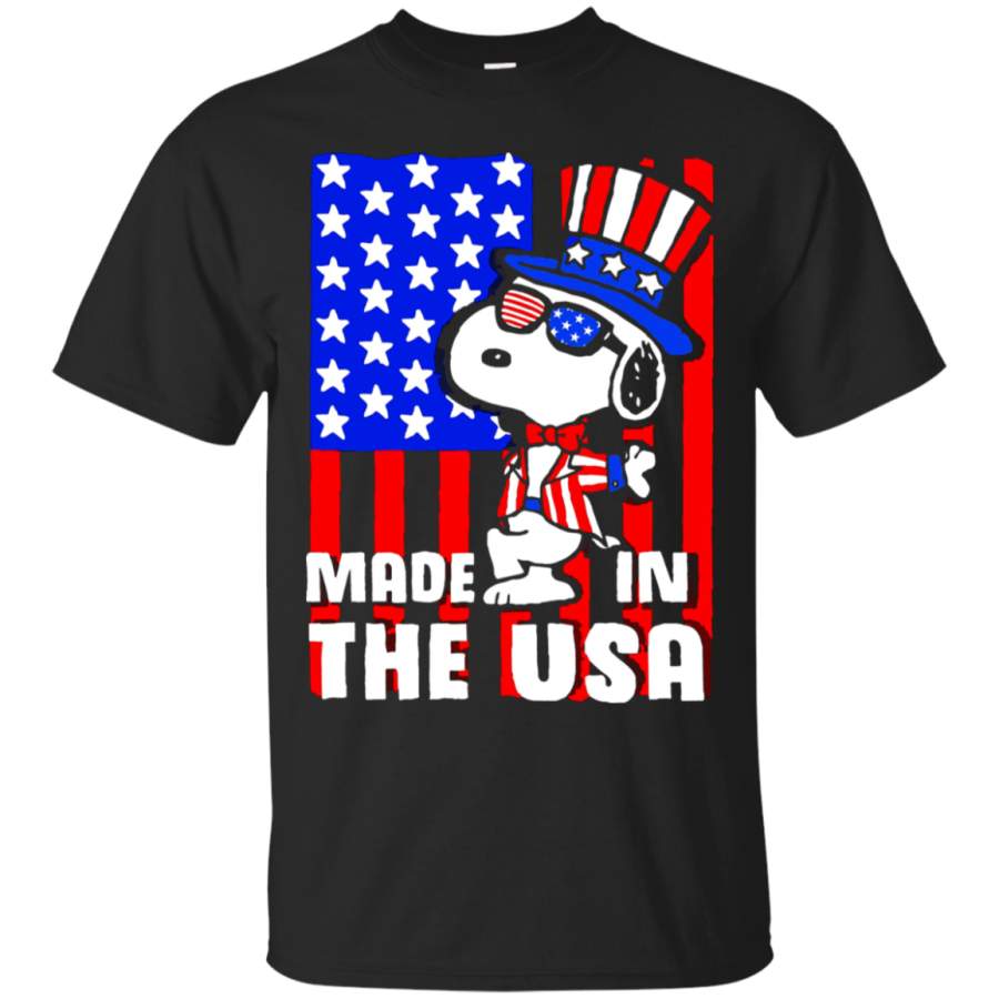 AGR Joe Cool Made In The USA Independence Day 4th Of July Snoopy T-Shirt