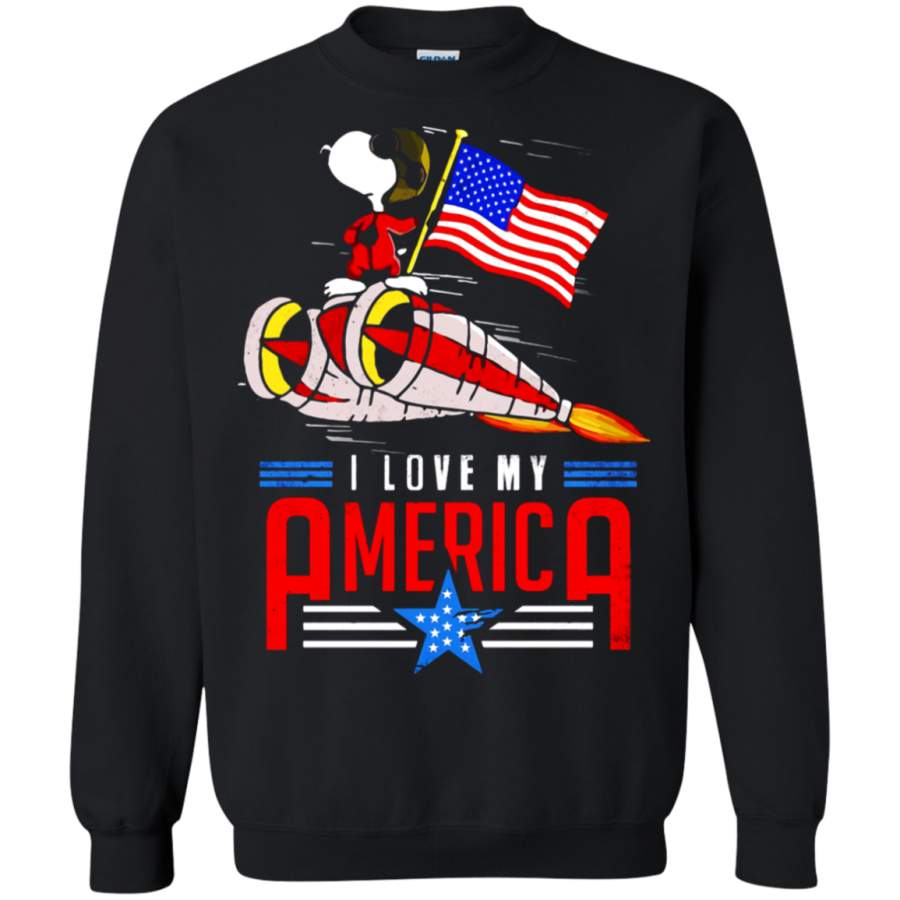 AGR I Love My America Snoopy Independence Day 4th Of July Sweatshirt