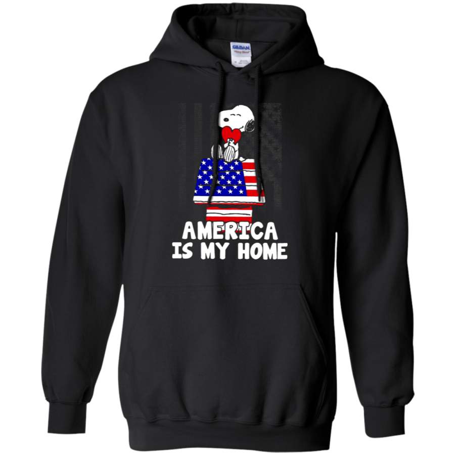 AGR America Is My Home Independence Day 4th Of July Snoopy Hoodie