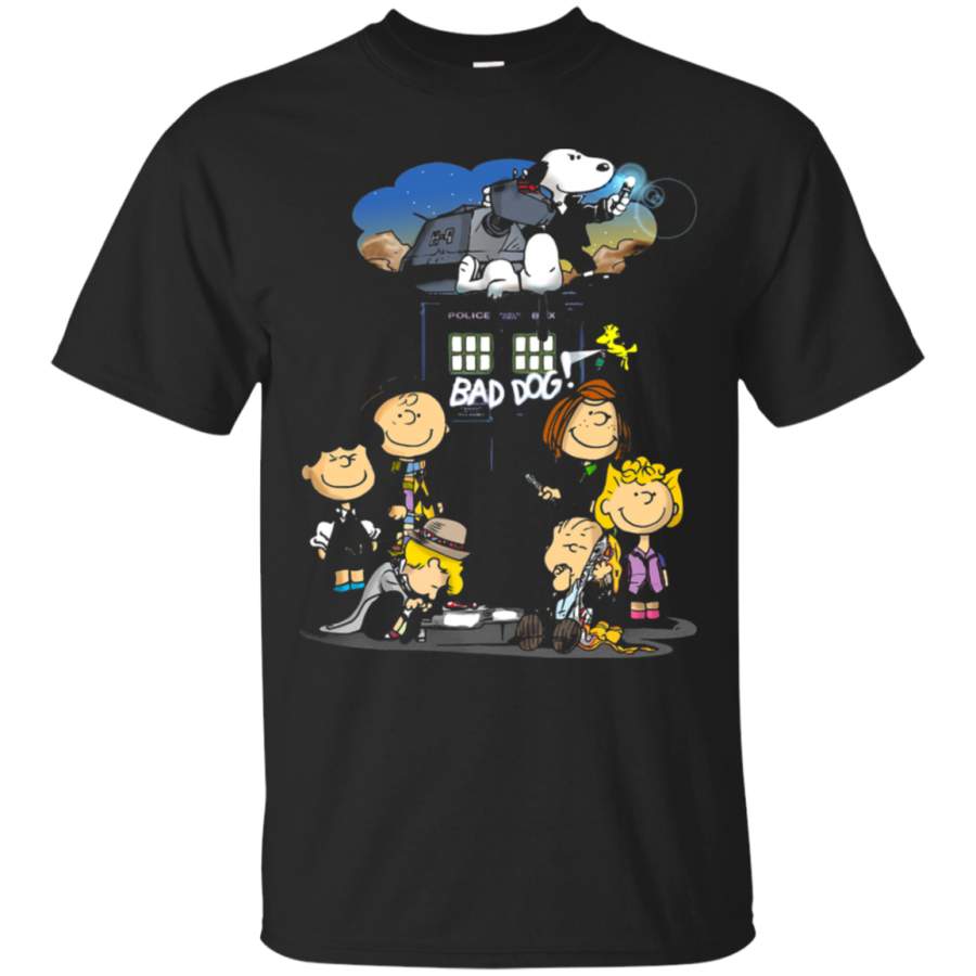 AGR Snoopy Bad Dog Doctor Who Mashup T-Shirt