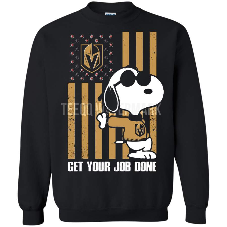 AGR Vegas Golden Knights Snoopy Joe Cool Get Your Job Done Sweatshirt