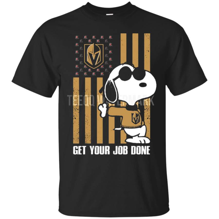 AGR Vegas Golden Knights Snoopy Joe Cool Get Your Job Done T-Shirt