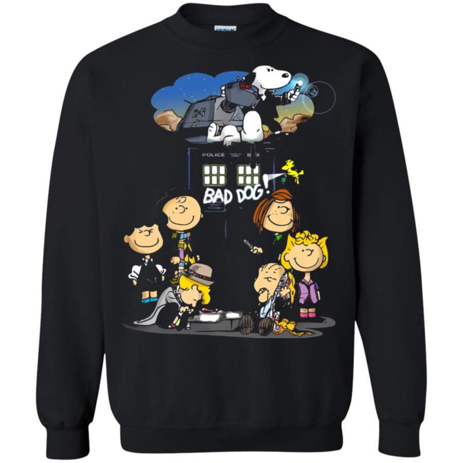 AGR Snoopy Bad Dog Doctor Who Mashup Sweatshirt