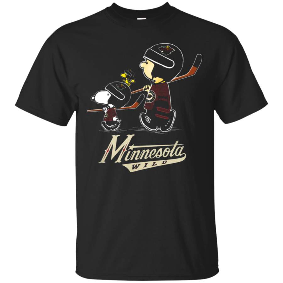 AGR Minnesota Wild Snoopy Ready For An Ice Hockey Game T-Shirt